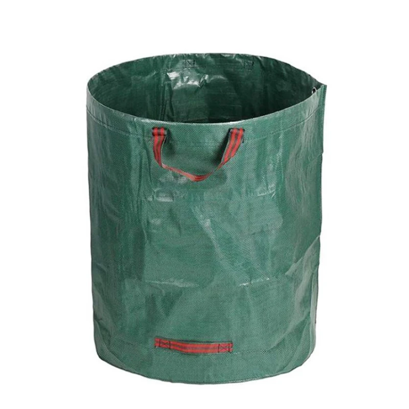 Leaf collection bag with lid, shoulder strap, and drawstring - reusable, suitable for leaf and lawn litter, yard cleaning