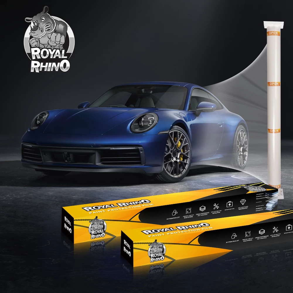 

7-9 лет гарантии, оптовая цена, 1,52x15 м, ROYAL RHINO PPF, невидимая гидрофобная антижелтения, защитная пленка из ТПУ для автомобильной краски