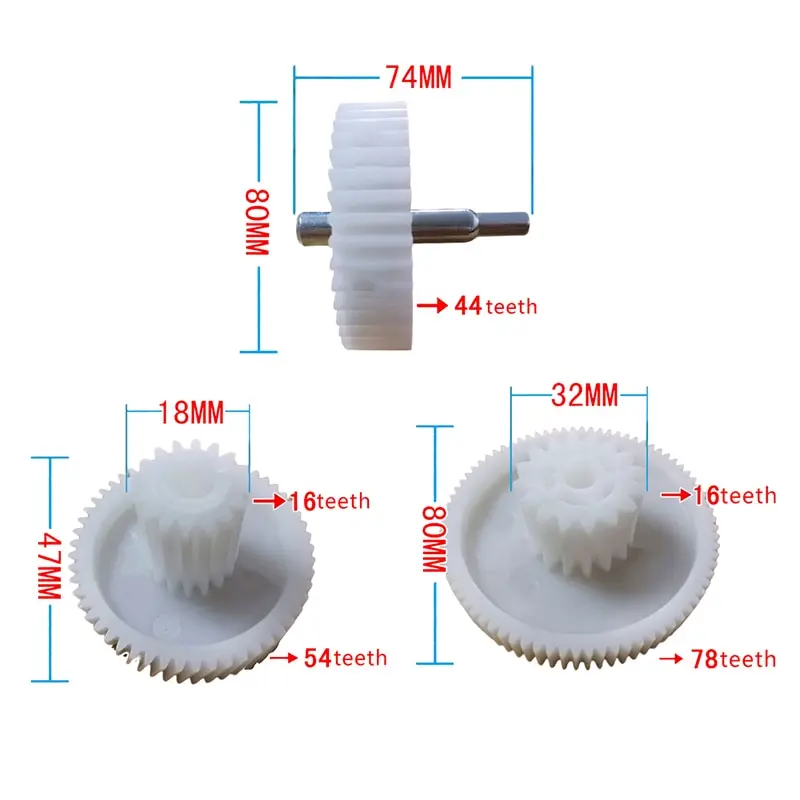 3pcs/set Meat Grinder Plastic Gears Compatible With vitek Spare Parts for Meat Grinders