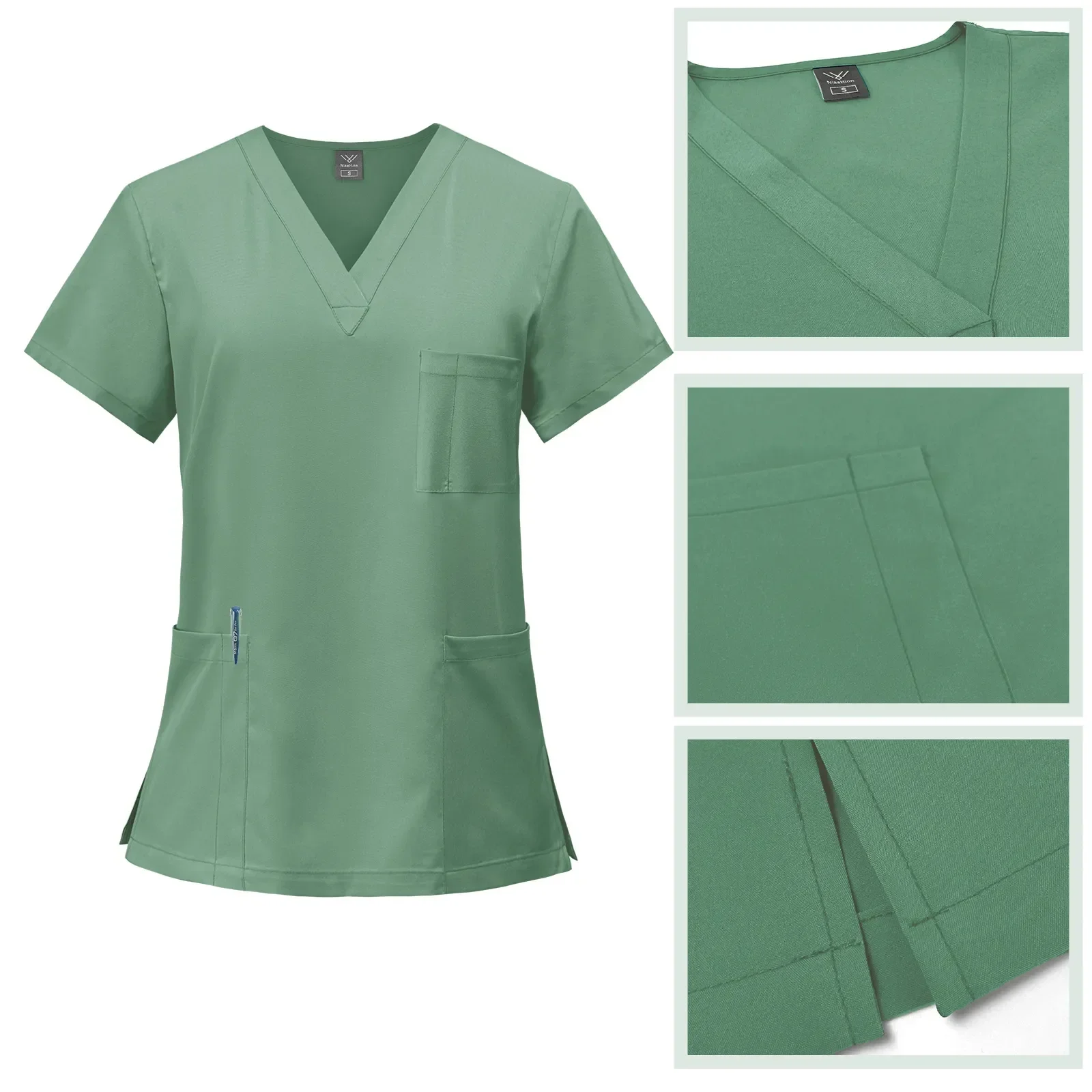 Multicolorido unissex manga curta uniforme de enfermeira de farmácia hospital médico workwear uniformes de cirurgia dentária oral conjuntos de esfoliantes médicos