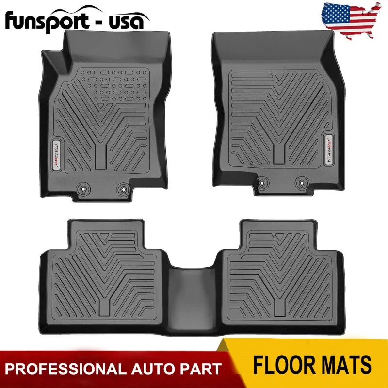 

Floor Mats for 2014 2015 2016 2017 2018 2019 2020 Nissan Rogue 3D TPE Rubber All Weather Anti-Slip Liners United States