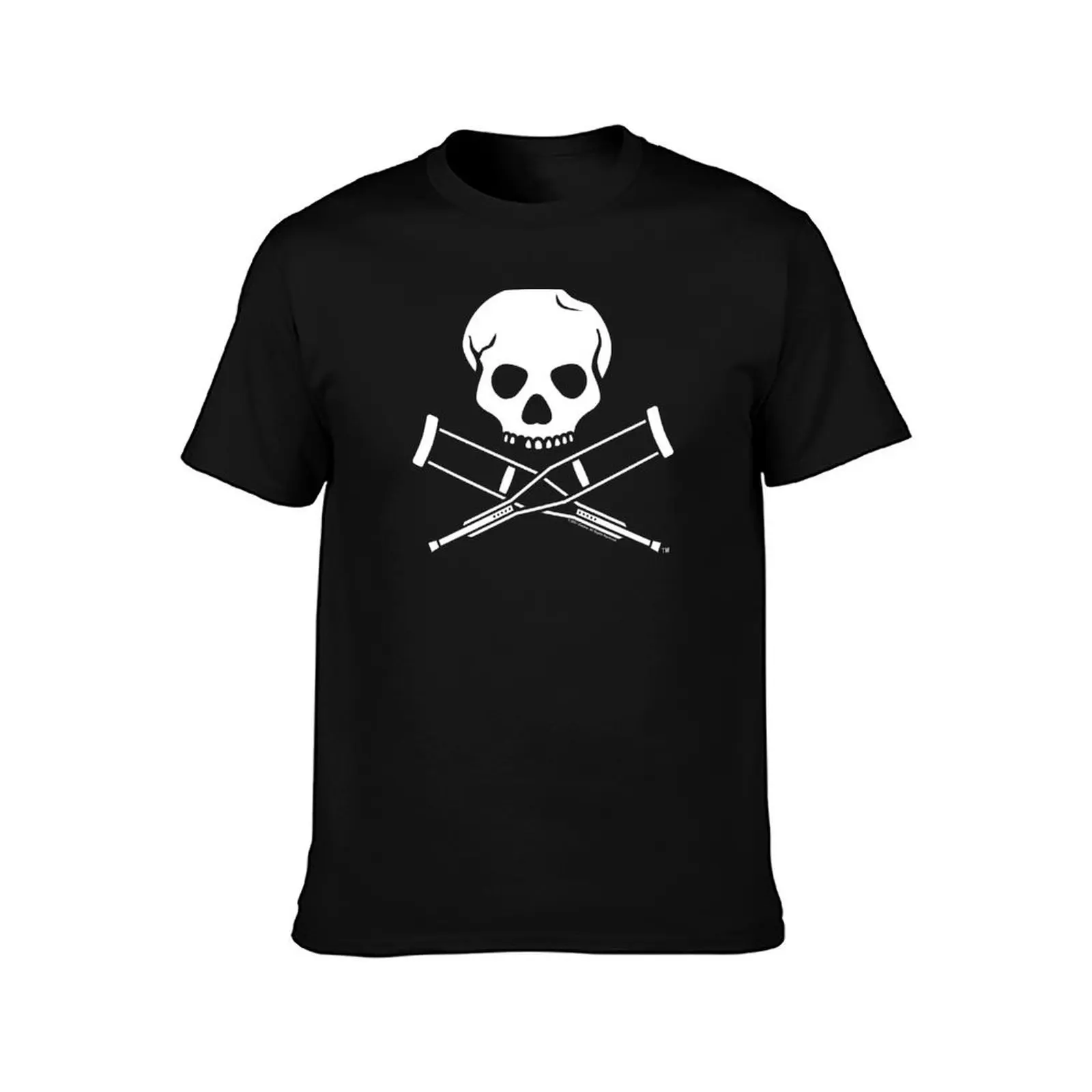 Jackass Skull And Crutches Logo T-Shirt sweat anime clothes luxury clothing labubu plain white t shirts men