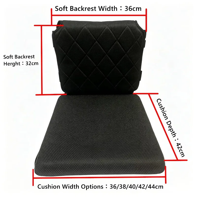 Wheelchair Seat Cushion Memory Sponge Honeycomb Breathable Soft Backrest for Elderly Disabled Multiple Sizes