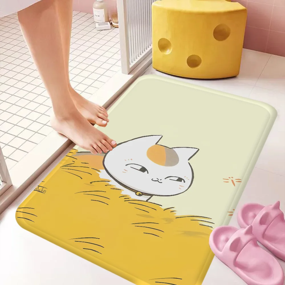 Bilibili Natsumes Book Nyanko Sensei Door Mat Washable Non-Slip Living Room Sofa Chairs Area Mat Kitchen Doormat Area Rug