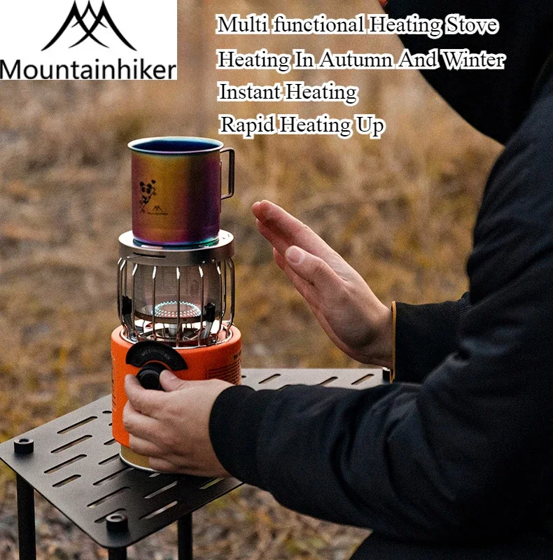 MOUNTAINHIKER 2 In 1 Camping Roasting Stove Adjustable Outdoor Stove Hand Warmer Winter Tent Heater for Ice Fishing Camp Hiking