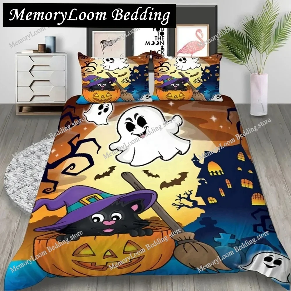 

New Arrival Halloween 3D Printed Bedding Set Duvet Covers Pillowcases Comforter Bedding Set Bedclothes Bed Linen