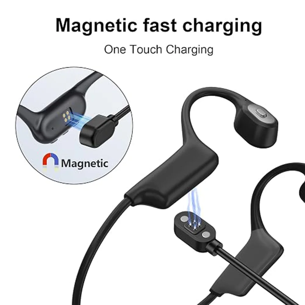 Charger for Bone Conduction Headphones,Magnetic 4-pin Charger for X7/X8/X18pro Swimming Headset Ect Bone Conduction Headphones