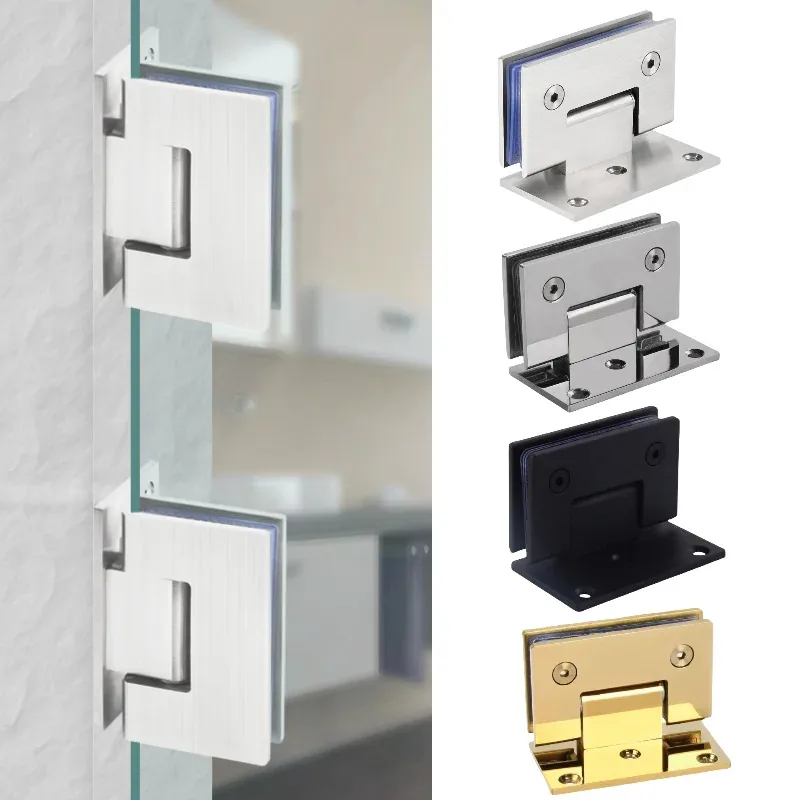 Kensharp 90 Degree Shower Room Stainless Steel Wall To Glass Hinge Mount Bathroom Glass Door Hinge