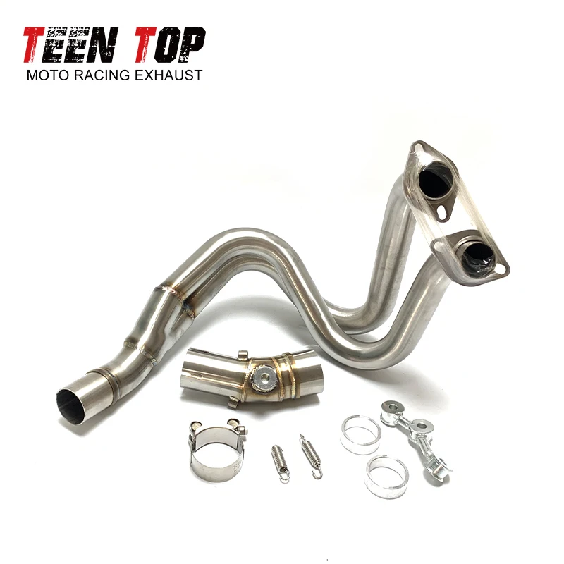 For Kawasaki ER6N ER6F Ninja650 Exhaust Pipe Ninja650R Versys650 Z650 Exhaust Header 51mm Motorbike Escape Moto Elbow Front Pipe