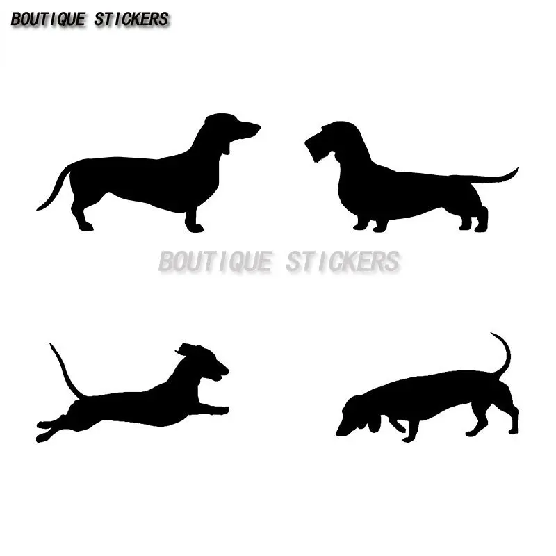 High quality dog car sticker Dachshund line hair contour sticker suitcase motorcycle waterproof PVC car sticker cover scratch