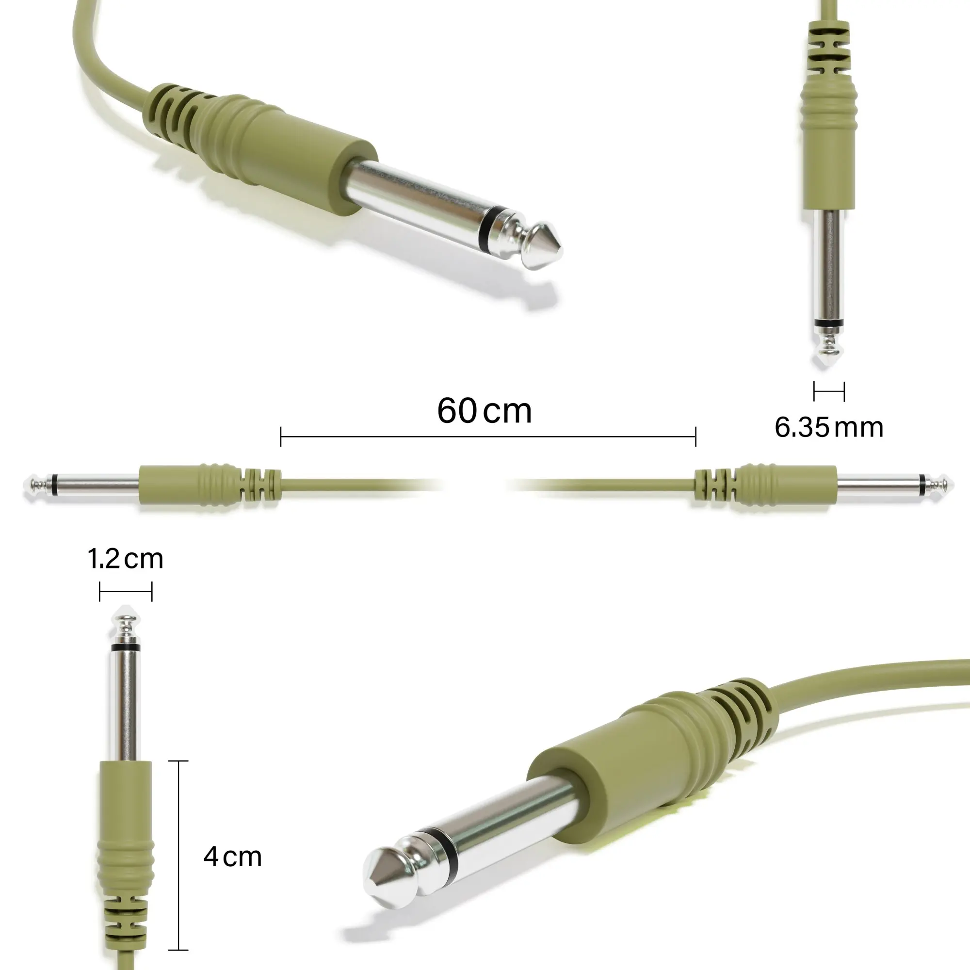 ExcelValley - 1-Pack - Mono Instrument Guitar Cable Patch Lead - TS 6.35mm 1/4\