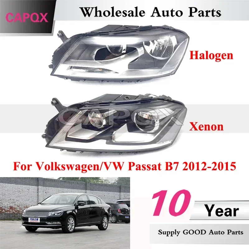 

CAPQX Front Bumper Headlight For Volkswagen VW Passat B7 2012 2013 2014 2015 Front Head Light Headlamp Head Lamp