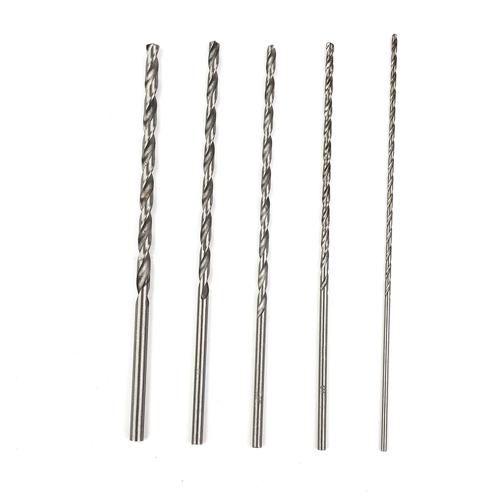 5Pcs 150mm Drill Bit Tools High Speed Steel Drills Silver 2mm 3mm 3.5mm 4mm 5mm For Electric Drills And Drilling Machines