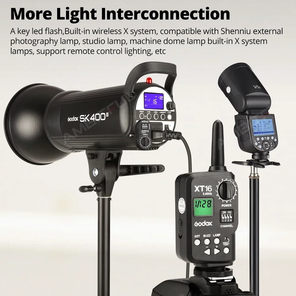 Godox XT-16 XT16 Wireless Radio-Controlled Flash Trigger for Godox Witstro AD360 DP/DE/QT/SQ/GT/GS Series Studio Flash Light