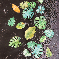 45 pcs/pack Vintage Plant Leaf Stickers Maple Leaf Decorative stickers DIY Scrapbook Album Craft Diary Deco Label stickers