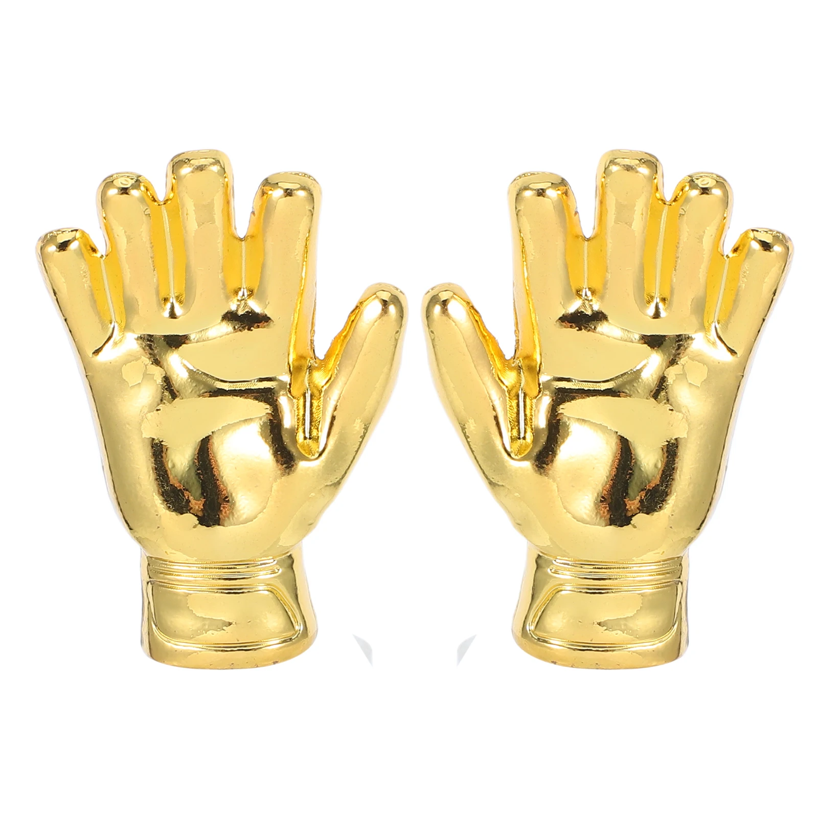 

2 Pcs Trophy Ornaments Gloves Shape Award Cup Trophies Champion Goalkeeper Competitions