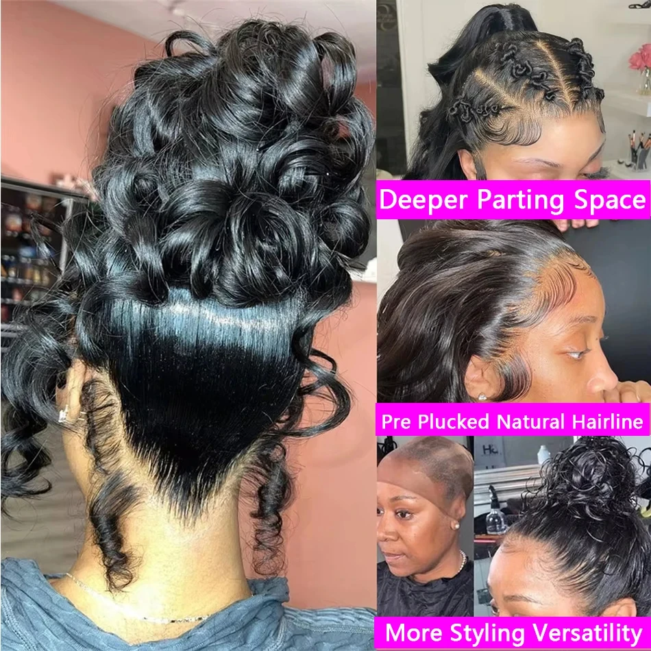 SoGreat 360 شعر مستعار دانتيل غير مرئي الرباط فضفاض الجسم موجة الجسم موجة خصلات الشعر المستعار الإنسان شعر مستعار أسود طبيعي قبل قطعها الشعر البرازيلي #3