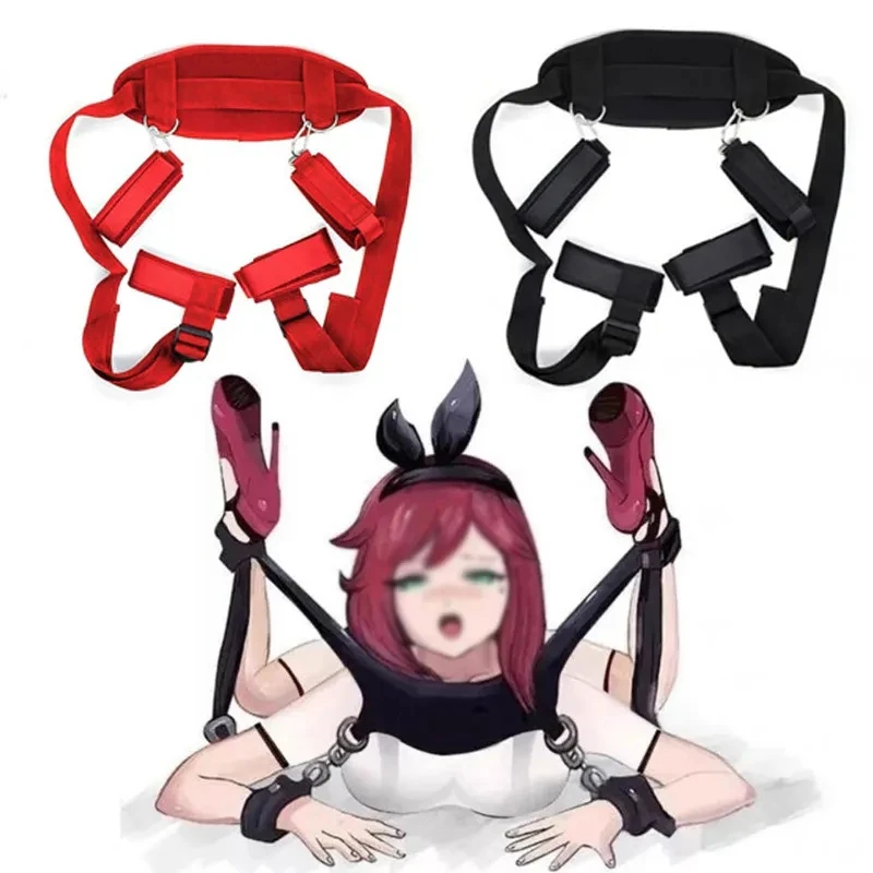 Sex Bandage Couple SM Game Restraints Fetish Erotic With Bed Straps Shop Obedience Handcuffs Master Adult Game Adjustable Length