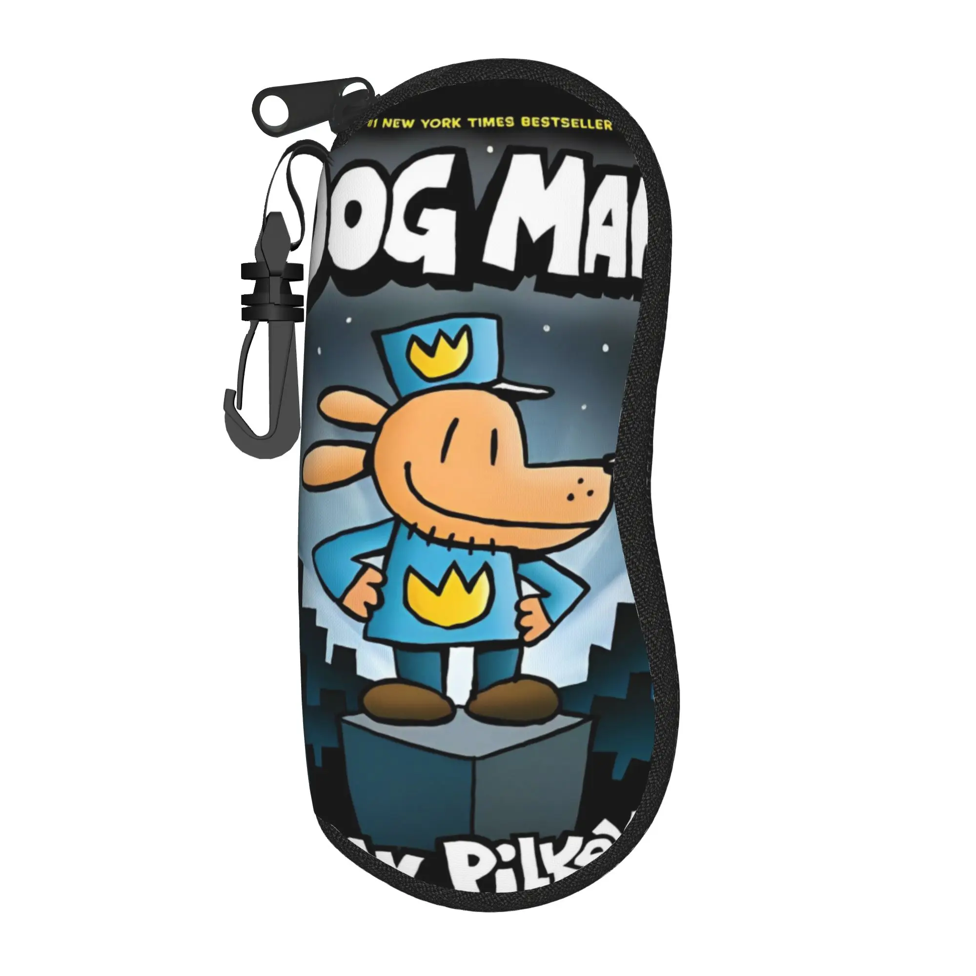 Dogman Collage Cool Manga Comic Dog Estojo para Óculos Bolsa Portátil para Óculos de Sol Unissex Protetor de Óculos Conveniente Bolsa para Óculos