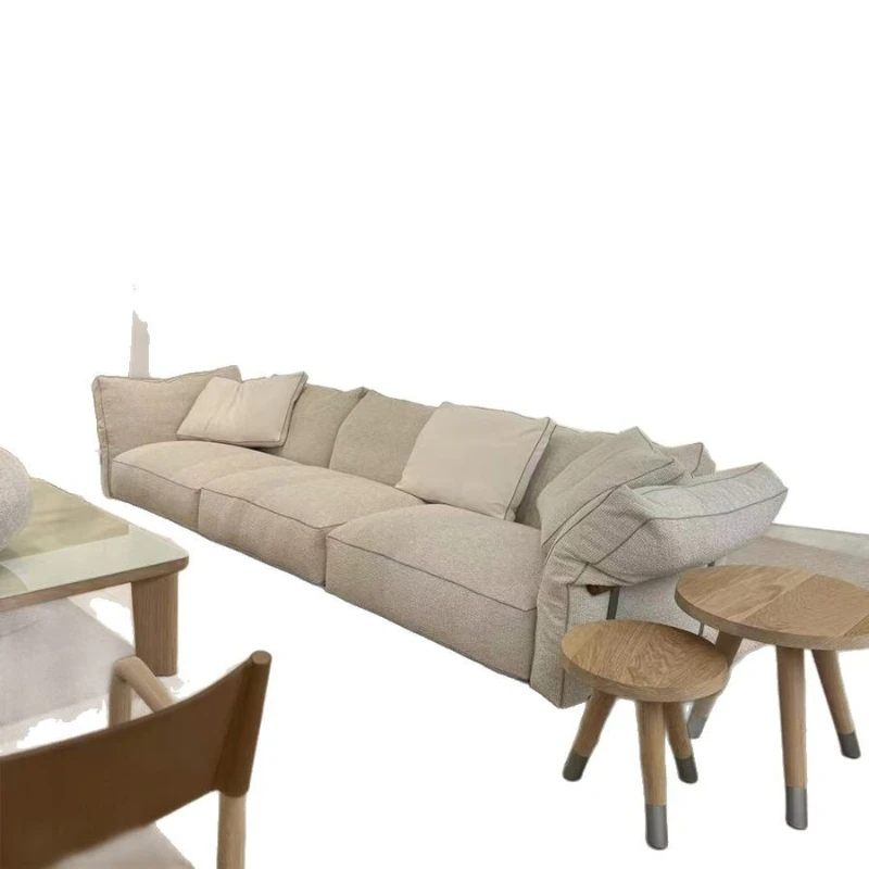 

Italian minimalist Camelot fabric sofa living room 2025 new designer straight sofa combination small apartment