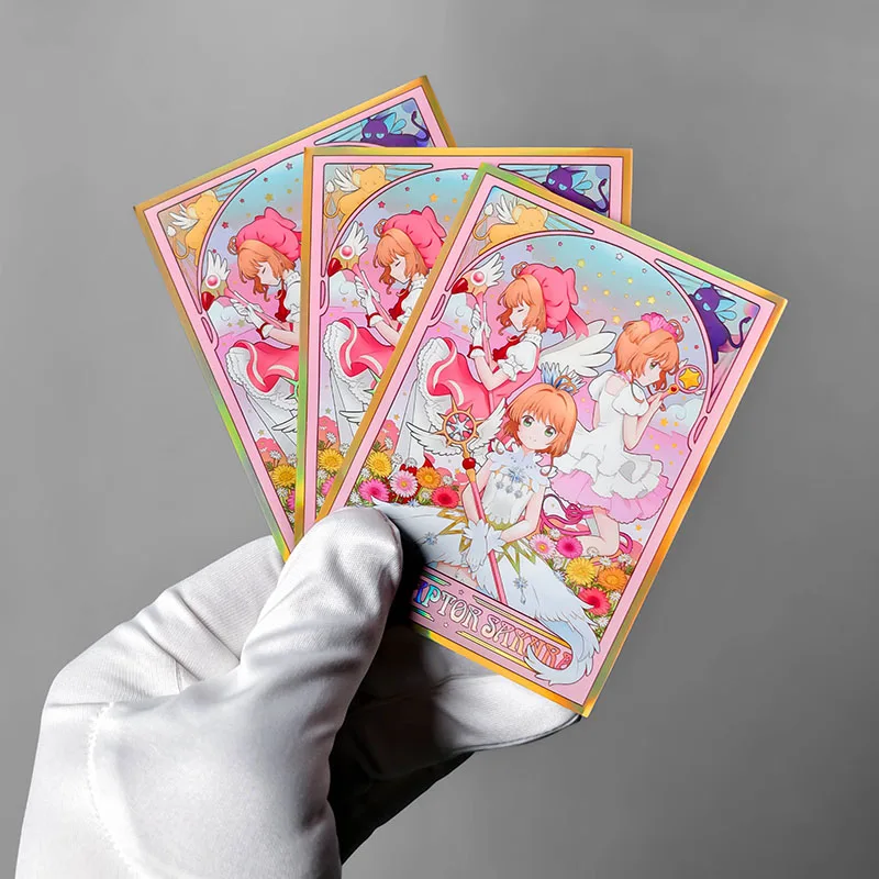 60pcs/set Cardcaptor Sakura KINOMOTO SAKURA Flash Card Sleeve Anime Game Collection Card Protective Cover Gift Toy 67*92mm