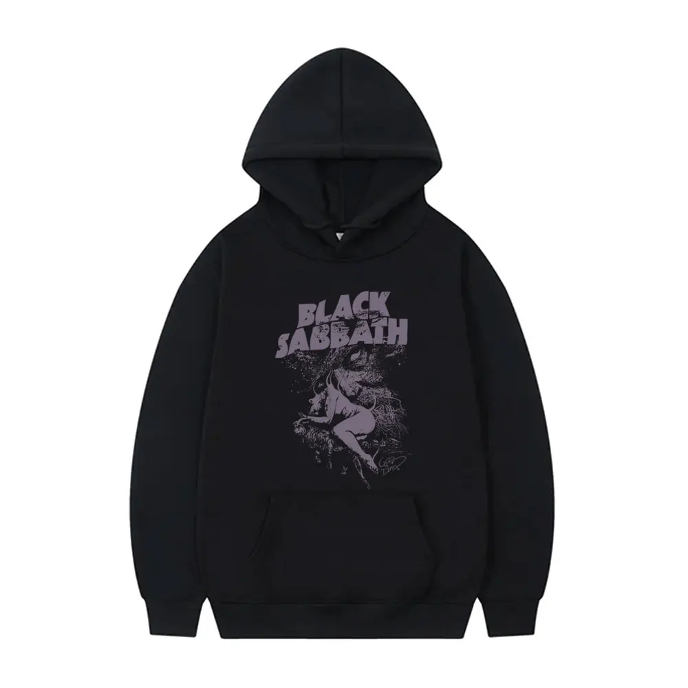 

Rock Band Black Sabbath Vintage Hoodie Ozzy Osbourne Pullover Hoodies Men Women Heavy Metal Merch Oversized Hooded Sweatshirt
