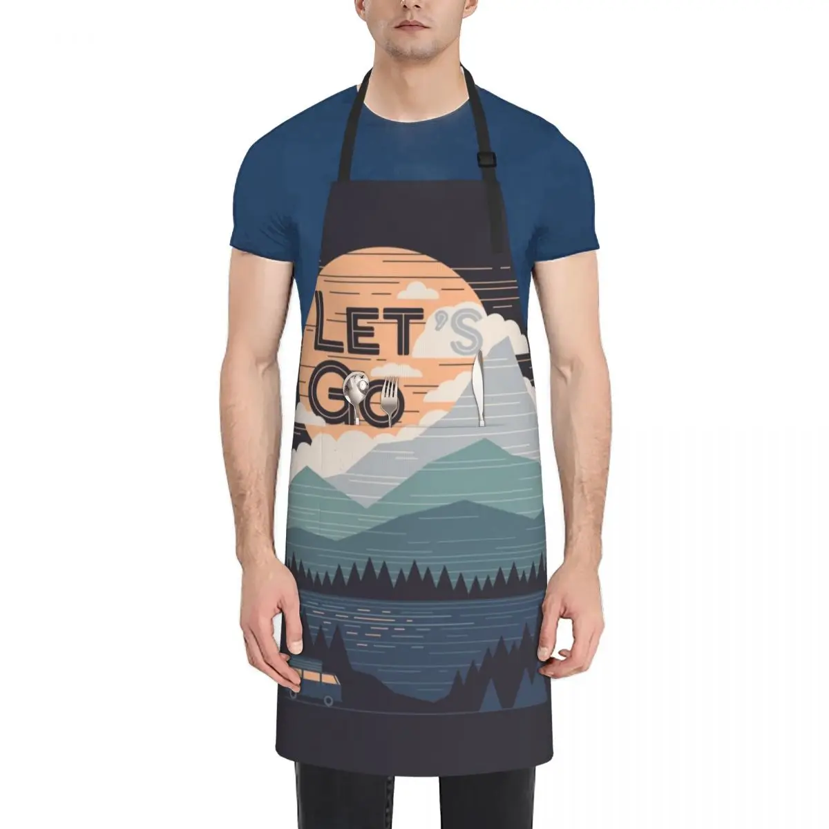 

Let's Go Apron For Men Customizable Woman Apron