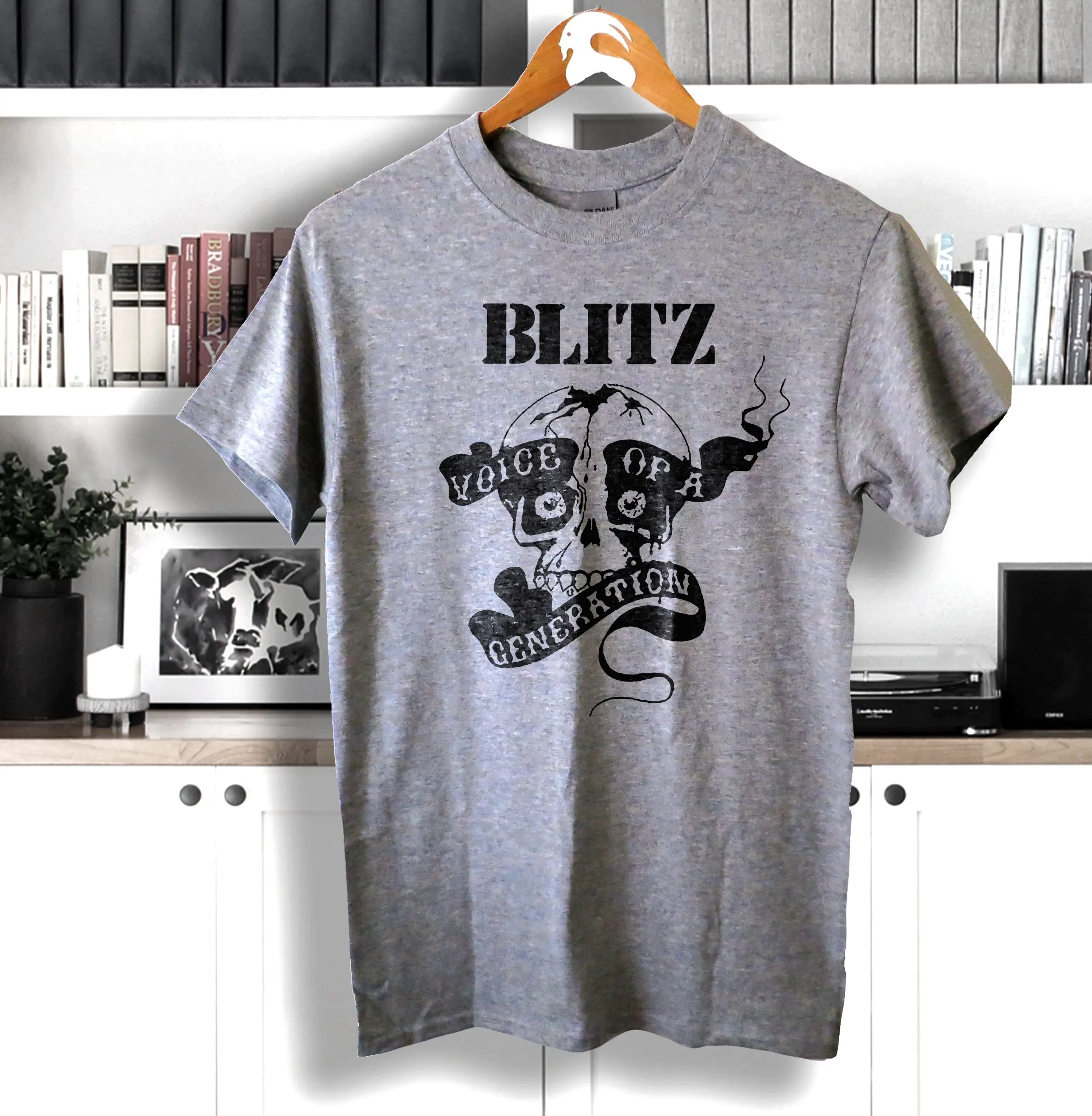 The Blitz T Shirt Screen Print Short Sleeve Shirt Cotton