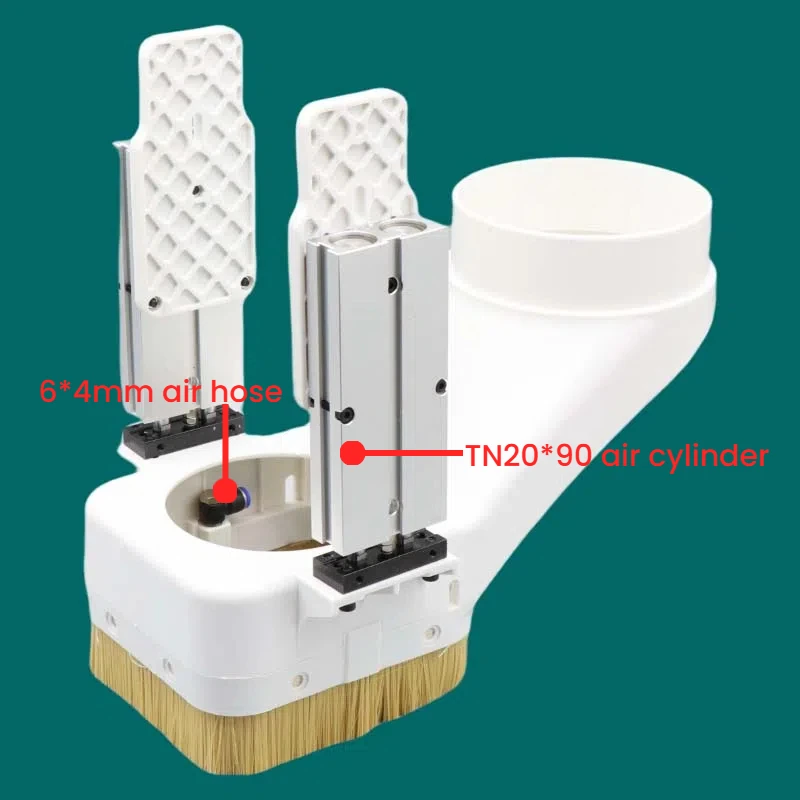 Copertura antipolvere per mandrino ATC da 9KW 4 lati Soffio d'aria Connettore da 110 mm Tubo antipolvere da 150 mm Cilindro d'aria Attaccato Piede antipolvere per mandrino ATC