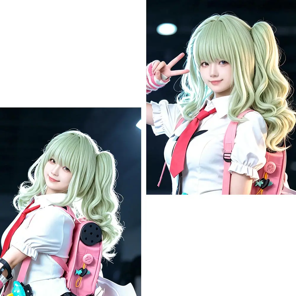Chinatsu Remiel Cosplay Wig Fiber Synthetic Wig HSIU 45Cm Light Green Short  Wig+Wig Cap Zenless Zone Zero Chinatsu Cosplay Wig