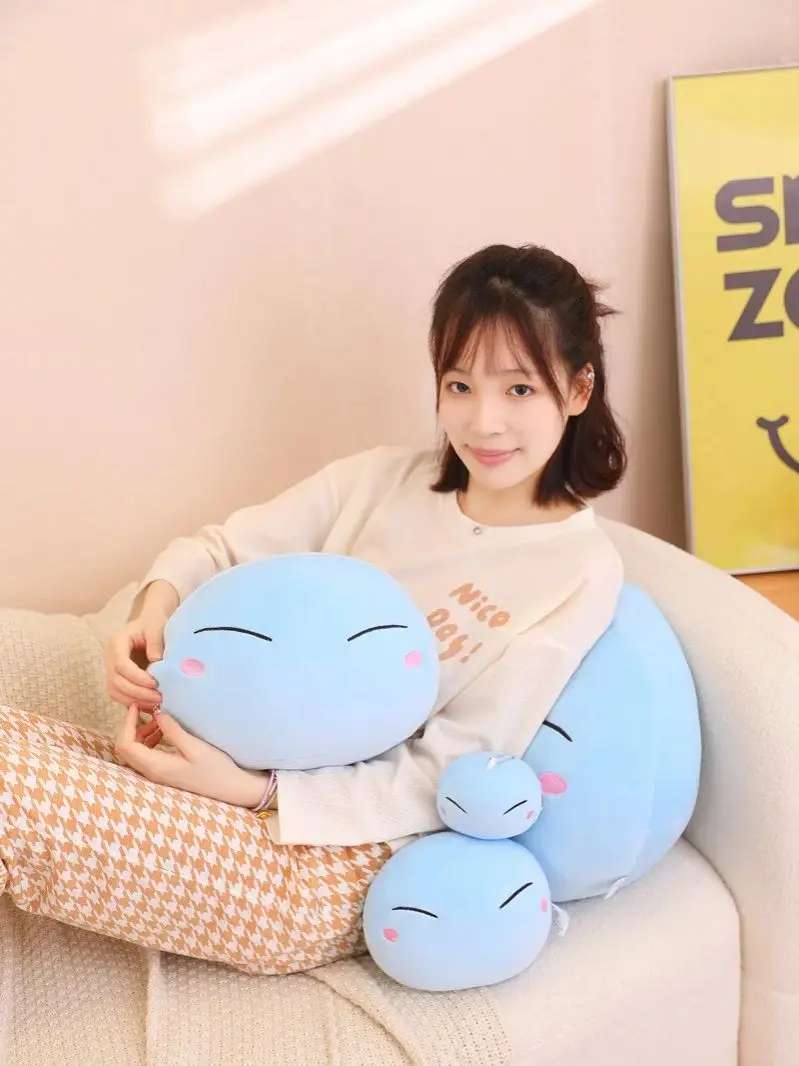 Two-Dimensional Slime Pillow about Me Being Reincarnated as the Cute King Rimuru, a Game and Anime Merchandise Plush Toy