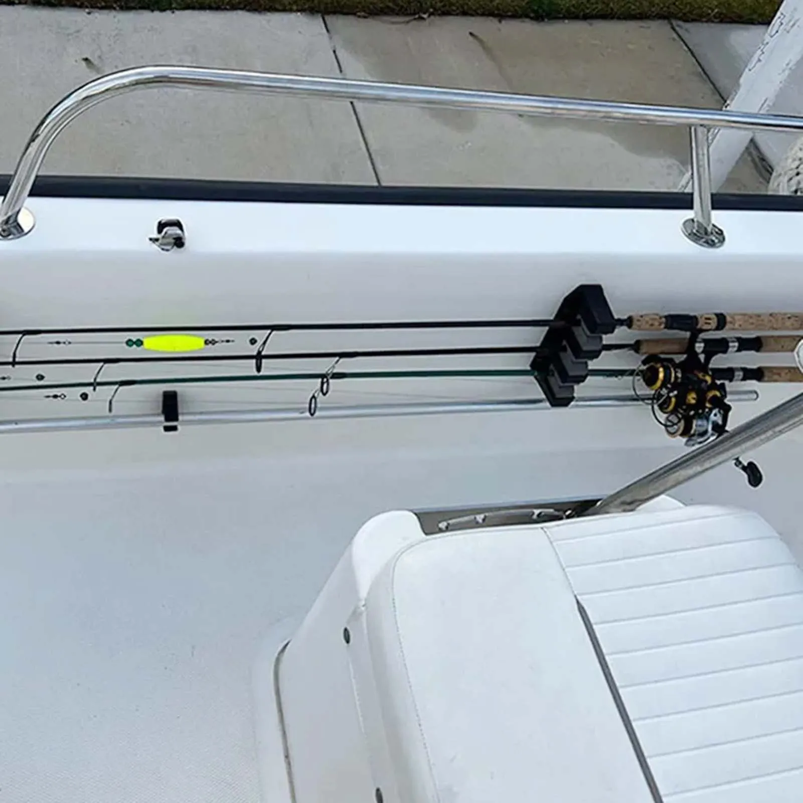 

Fishing Rod Holders for Wall Space-Saving Versatile Black Fishing Rod Rack Suitable for Trekking Poles Hockey Sticks