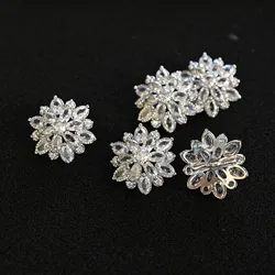 5pc/lot DIY crystal rhinestone buttons haberdashery Cubic zirconia button for coat Decorative CZ sewing cashmere Knit cardigan