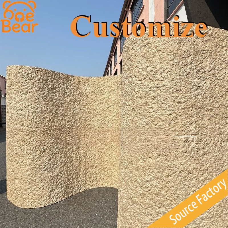

3D Outdoor Wall Panel Waterproof Decorative Background Wall Anti-fade Durable Cladding for Villa Courtyard Exterior Decoration