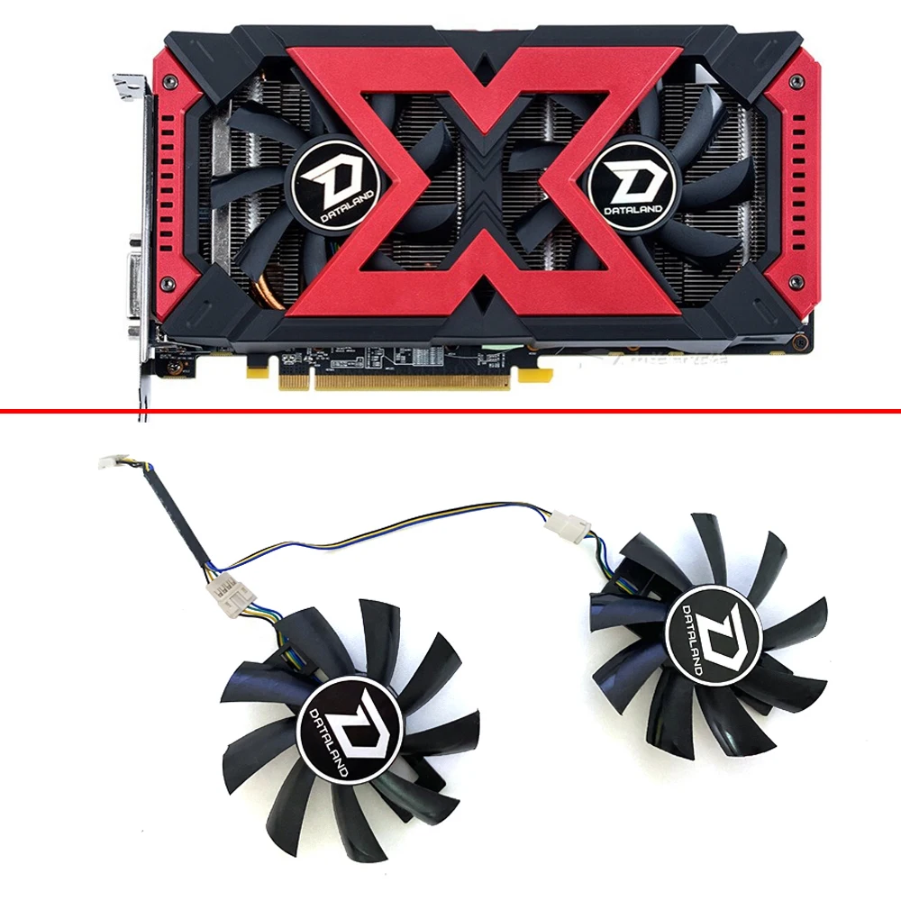 

New 87mm GA92B2U RX570 RX580 X-Seri GPU Cooler Cooling Fan For PowerColor DATALAND Radeon RX 580 570 Replacement Fan