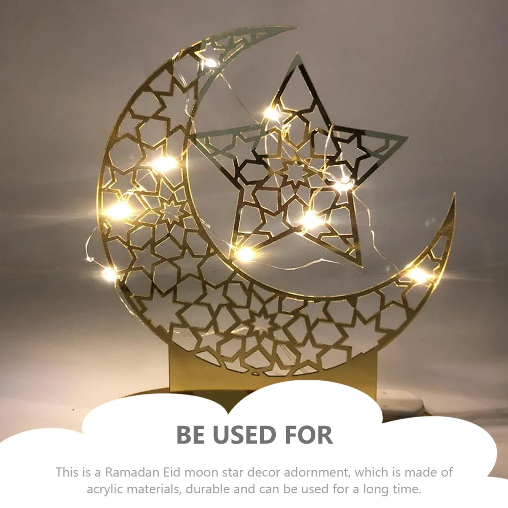 

Mirror Ornaments Ramadan Mubarak Decorations Golden Eid Table Centerpiece Party Gift Home Supplies Islamic Decor Acrylic