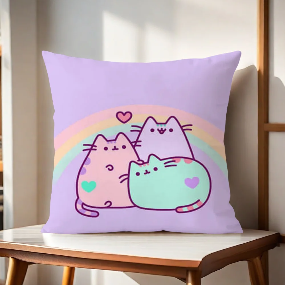 Cute Fat Cat Cartoon Pillow cover Sofa living Printing Decoration Room Home Office Coffee Shop Car Nordic Simplicity Cover