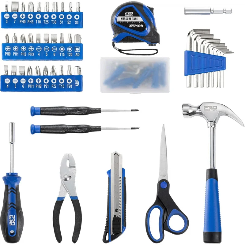 93-Piece Tool Kit, Basic Household Repair Tool Set with Toolbox Storage Case