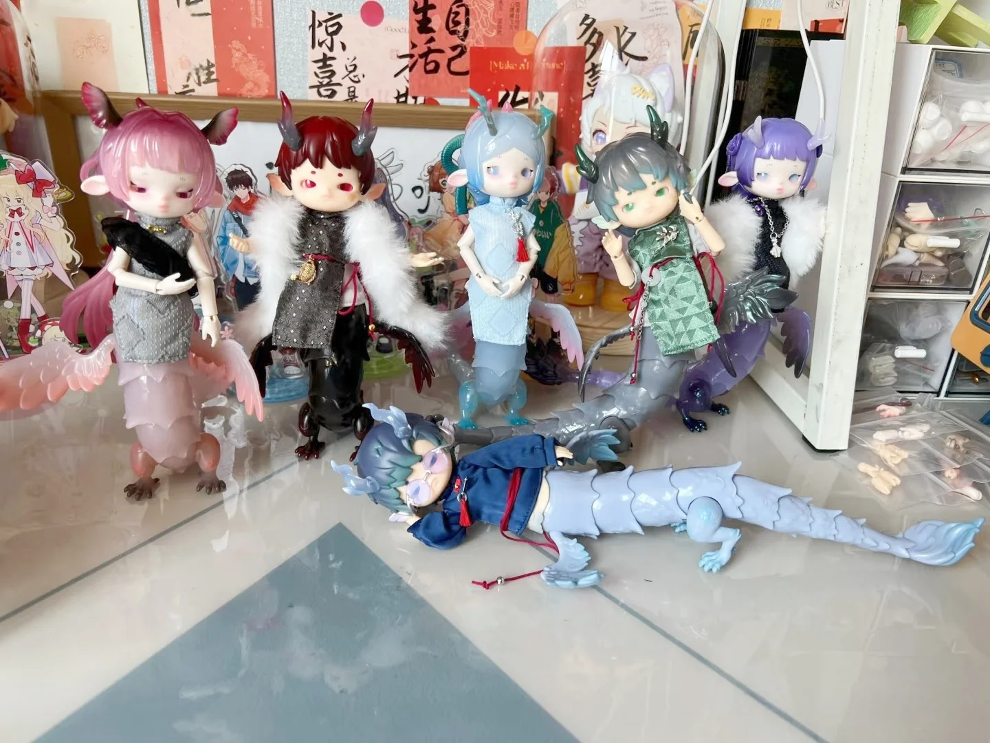 Penny Box Fantastic Creatures Series  Ob11 1/12 Bjd Dolls Blind Box Mystery Box Toys Cute Action Anime Figure Kawaii  Model Gift