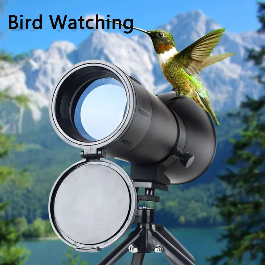 Telescope Bird Watching Monoculars Mirror 20-60x60 Zoom Ipx4 Waterproof Bak4 Prism Lightweight Suitable Bird Watching Camping