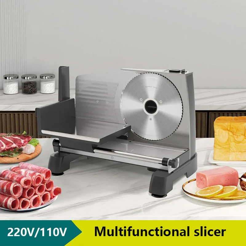 Multifunctional Meat Slicer Professional Beef Mutton Sausage Cutter Machine Portable Commercial Bacon Slicer Food Chopper