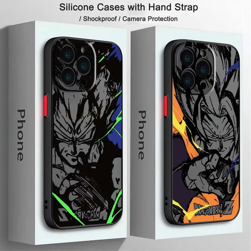 

Creative Dragon Ball Saiyan For Apple iPhone 17 Air 16 15 14 13 12 11 XS X Pro Max Plus Frosted Translucent Phone Case