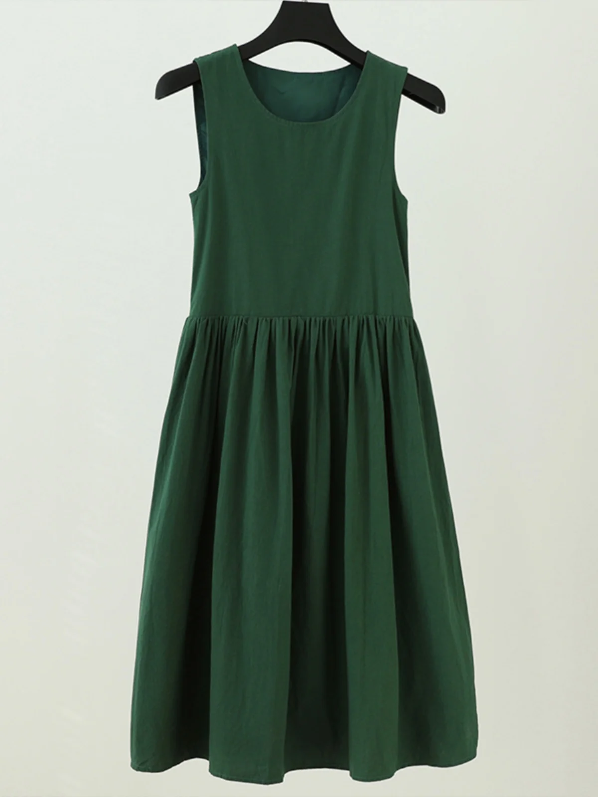 een verão solto feminino dr versátil idade-defng colete chá break saia doce redondo neline svel a linha mistura de algodão