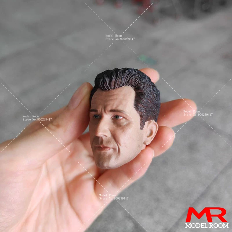 Sculpture de tête de soldat Martin Mel Gibson, corps de figurine en PVC, modèle masculin mis en œuvre, ajustement 12 ", échelle 1/6