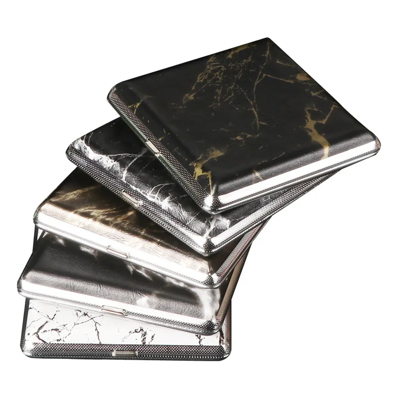 Portable Metal Cigarette Case contain 20 Cigarettes Regular King Size Tobacco Holder Box Storage Container Smoking Accessories