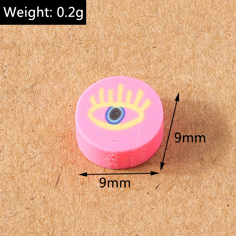 50 Stück Gemischte Blumen-, Frucht- und Tier-Polymer-Clay-Perlen, lose Abstandhalterperlen für Schmuckherstellung, DIY Armband- und Halsketten-Zubehör – Detail 11