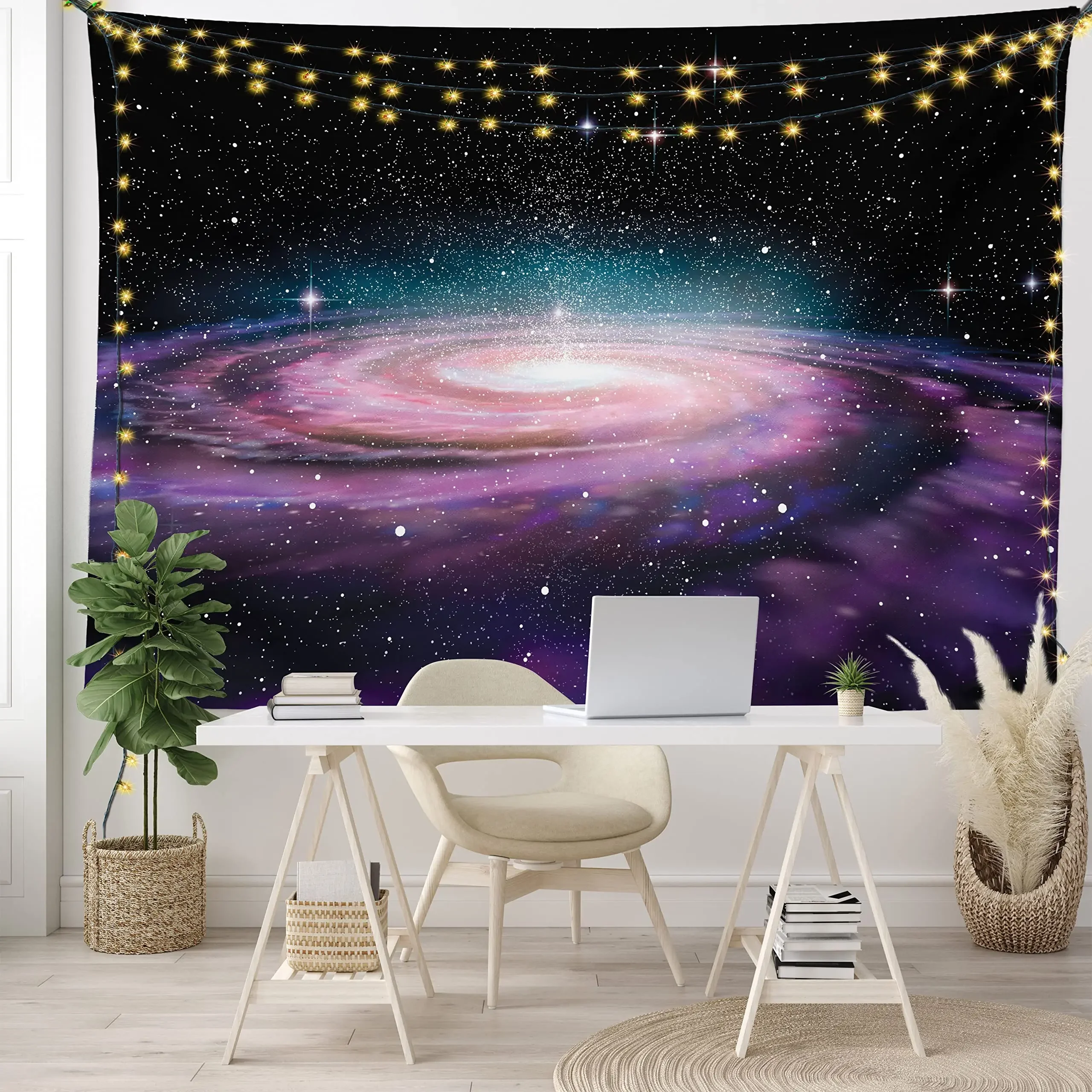 Galaxy Tapestry Outer Space Spiral Nebula Tapestry Cosmos Astronomy Art Tapestry Wall Hanging for Bedroom Living Room Dorm Decor