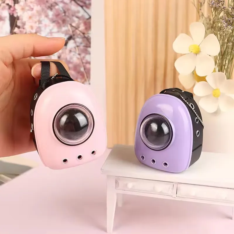 Mini Backpack Cat Bag Pet Space Bag Travel Bag for Labubu Doll Accessories Simulation Pet Bag Stylish Doll Backpack