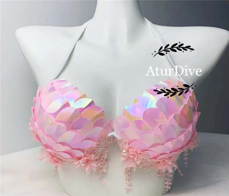 High Quality Mermaid Sequin Shell Corset Multi-Style Oceanarium Performance Bikini Top Bra Matching Mermaid Fishtail Costume