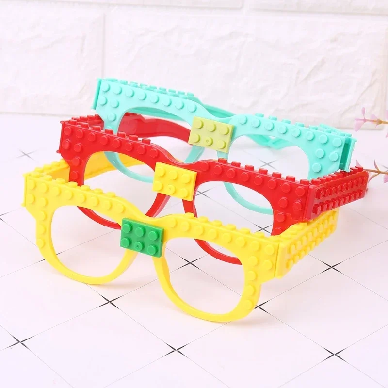 New Glasses Toys Baseplate DIY Toy Glasses Frame Brick Compatible with Legoed Party Christmas Favors Carnival Decoration